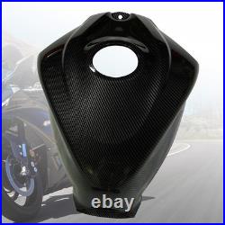 Black Carbon Fiber Fuel Gas Tank Cover Cowl For Suzuki GSXR600 GSXR750 2008-2010