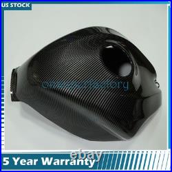 Black Carbon Fiber Gas Cowl Tank Cover For Suzuki GSXR600/750 2006 2007 06 07