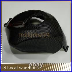 Black Carbon Fiber Gas Fuel Tank Cover For Kawasaki Ninja ZX10R ZX 10R 2008-2010