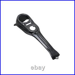 Black Carbon Fiber Gas Tank Dash Panel Cover for Harley 13-17 Dyna Street Bob