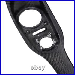 Black Carbon Fiber Gas Tank Dash Panel Cover for Harley 13-17 Dyna Street Bob