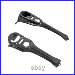 Black Carbon Fiber Gas Tank Dash Panel Cover for Harley 13-17 Dyna Street Bob