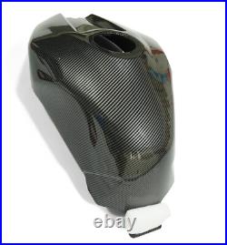 Black Carbon Fiber Look Fuel Gas Tank Cover Cowl Fit For Yamaha YZF R1 2009-2014