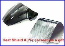 Black Carbon Fiber Plastic Fairing Kit+Tank For Kawasaki Ninja 250R 2008-2012