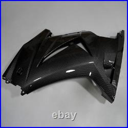 Black Carbon Fiber Plastic Fairing Kit+Tank For Kawasaki Ninja 250R 2008-2012