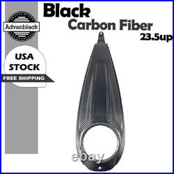 Black Carbon Fiber Tank Console Dash Panel Fits Harley 23.5up CVO & 24up Touring