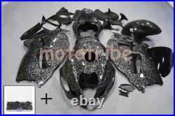 Black Forged Carbon Fiber Fairings+Tank+Bolts For Suzuki Hayabusa GSXR1300 99-07