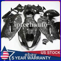 Black Forged Carbon Fiber Fairings+Tank For Suzuki Hayabusa GSXR1300 1999-07 US