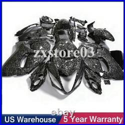 Black Forged Carbon Fiber Fairings+Tank For Suzuki Hayabusa GSXR1300 2008-20 US