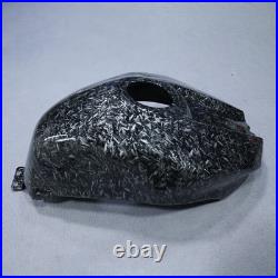 Black Forged Carbon Fiber Fuel Gas Tank Cover Cowl For Yamaha YZF R1 2009-2014