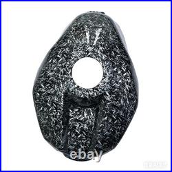 Black Forged Carbon Fiber Fuel Gas Tank Cover Cowl For Yamaha YZF R1 2009-2014