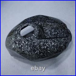 Black Forged Carbon Fiber Fuel Gas Tank Cover Cowl For Yamaha YZF R1 2009-2014