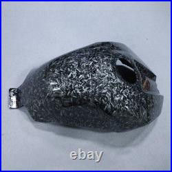 Black Forged Carbon Fiber Fuel Gas Tank Cover Cowl For Yamaha YZF R1 2009-2014