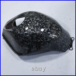 Black Forged Carbon Fiber Gas Fuel Tank Cover For Kawasaki Ninja 250R 2008-2012