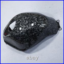 Black Forged Carbon Fiber Gas Fuel Tank Cover For Kawasaki Ninja 250R 2008-2012