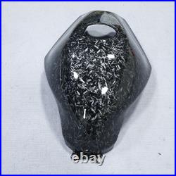 Black Forged Carbon Fiber Gas Fuel Tank Cover For Kawasaki Ninja 250R 2008-2012