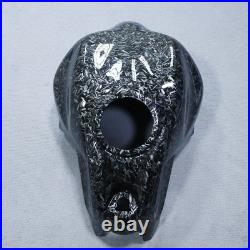 Black Forged Carbon Fiber Gas Fuel Tank Cover For Kawasaki Ninja 650 2017-2026