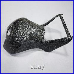 Black Forged Carbon Fiber Gas Fuel Tank Cover For Kawasaki Ninja ZX14 R 2006-11