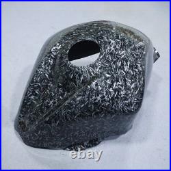 Black Forged Carbon Fiber Gas Fuel Tank Cover For Suzuki Hayabusa GSX1300R 21-25