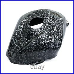 Black Forged Carbon Fiber Gas Fuel Tank Cover For Suzuki Hayabusa GSX1300R 21-25