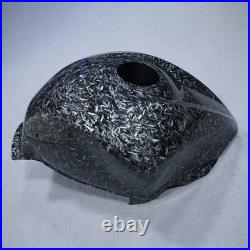 Black Forged Carbon Fiber Gas Fuel Tank Cover For Suzuki Hayabusa GSX1300R 21-25