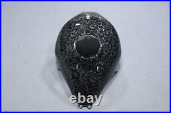Black Forged Carbon Fiber Paint Gas Fuel Tank Cover For Honda CBR600F4 1999-2000