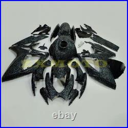 Blue Black Forged Carbon Fiber Fairing Kit+Tank Fit Suzuki GSXR600/750 2006 2007