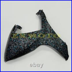 Blue Black Forged Carbon Fiber Fairing Kit+Tank Fit Suzuki GSXR600/750 2006 2007