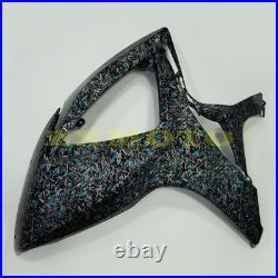 Blue Black Forged Carbon Fiber Fairing Kit+Tank Fit Suzuki GSXR600/750 2006 2007