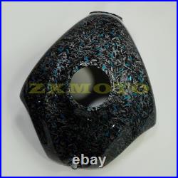 Blue Black Forged Carbon Fiber Fairing Kit+Tank Fit Suzuki GSXR600/750 2006 2007
