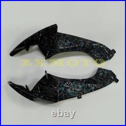 Blue Black Forged Carbon Fiber Fairing Kit+Tank Fit Suzuki GSXR600/750 2006 2007