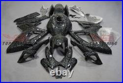 Blue Black Forged Carbon Fiber Fairing Kit+Tank for 2006 2007 Suzuki GSXR600/750