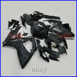 Blue Black Forged Carbon Fiber Fairing Kit+Tank for 2006 2007 Suzuki GSXR600/750