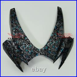 Blue Black Forged Carbon Fiber Fairing Kit+Tank for 2006 2007 Suzuki GSXR600/750