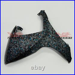 Blue Black Forged Carbon Fiber Fairing Kit+Tank for 2006 2007 Suzuki GSXR600/750
