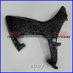 Blue Black Forged Carbon Fiber Fairing Kit+Tank for 2006 2007 Suzuki GSXR600/750
