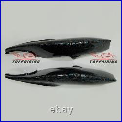 Blue Black Forged Carbon Fiber Fairing Kit+Tank for 2006 2007 Suzuki GSXR600/750