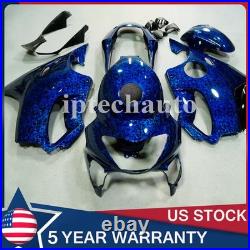 Blue Forged Carbon Fiber Fairing Kit+Tank Cover For Honda CBR600F4 1999 2000 US