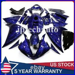 Blue Forged Carbon Fiber Fairing Kit + Tank For Yamaha YZF R1 2009 2010 2011 US