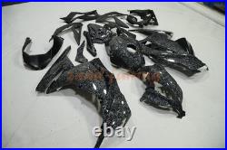Blue Forged Carbon Fiber Fairing Kit+Tank for Kawasaki Ninja 300 2013-2017 Black