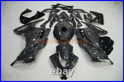 Blue Forged Carbon Fiber Fairing Kit+Tank for Kawasaki Ninja 300 2013-2017 Black