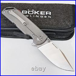 Boker 110665 M Sherman Tank EDC Flipper Magnacut Carbon Fiber Handle Scales NEW