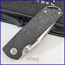 Boker 110665 M Sherman Tank EDC Flipper Magnacut Carbon Fiber Handle Scales NEW
