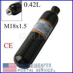 CE 0.42L Carbon Fiber Cylinder 4500psi Air Tank M18x1.5 For Paintball Airsoft US