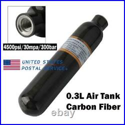 CE 4500PSI 0.3L Air Tank Carbon Fiber High Pressure Cylinder M18x1.5 Scuba 1pc
