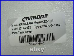 Carbon 2 race Carbon Fiber Tank Cover Plain/Glossy for KAWASAKI ZX10R 2011-2022