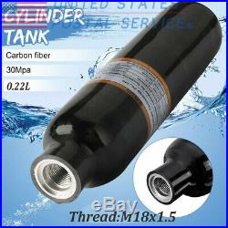 Carbon Fiber 0.22L 30Mpa 4500psi Mini Cylinder Compressed Air Paintball Tank US