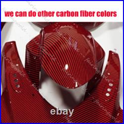 Carbon Fiber Black Fairing Kit With Tank Cover For Kawasaki Ninja ZX 6R 2013-2018