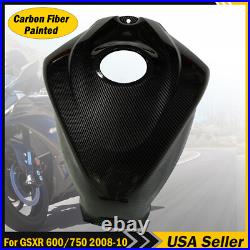 Carbon Fiber Black Fuel Gas Tank Cover Fairing Fit SUZUKI GSXR 600/750 2008-2010