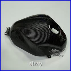 Carbon Fiber Black Tank Cover Gas Fuel Fairings For 2018-2023 Kawasaki Ninja 400